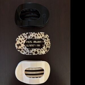 Three Teleties Large Flat Clips